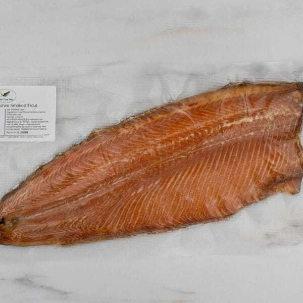 Side of smoked trout from Hampshire