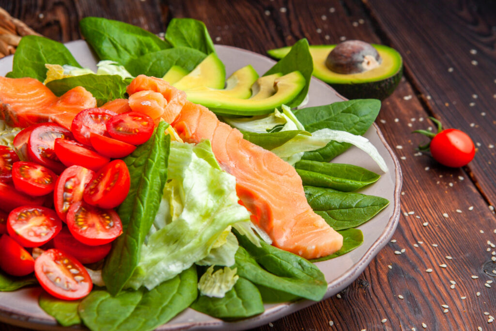 smoked trout and avocado salad