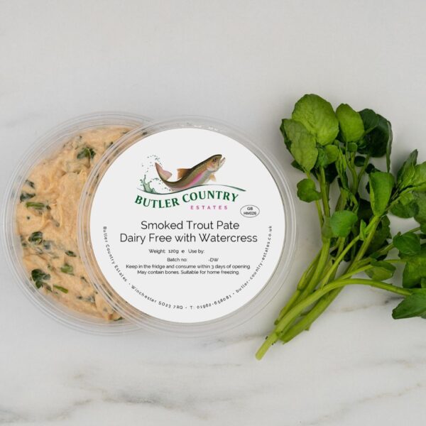 dairy free smoked trout pate with watercress