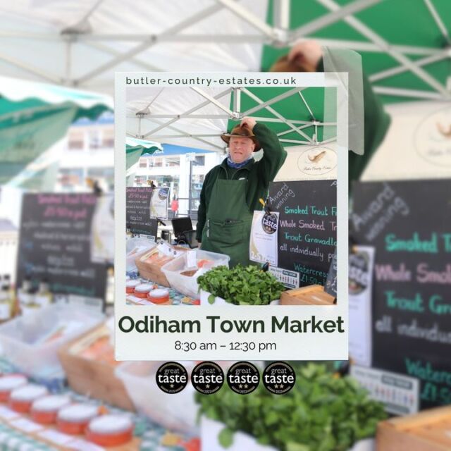 We'll be at Odiham Market this Friday morning, and we'd love to see you there! Pop by anytime between 8:30 AM and 12:30 PM to grab some of your favourites! If you can’t make it, no worries—we’ve got you covered online. Head over to butler-country-estates.co.uk to check out all our goodies. Looking forward to seeing you soon! 💚⭐️ #hampshiretrout #freshtrout #smokedtroutpate #freshsmokedtroutpate #smokedfish #smallbusiness #supportlocal #buylocal #localproduce #foodproducers #farmersmarket #greattaste #hampshire #hampshirefarmers #hampshirefarmersmarket #odiham #odihampeople #odihamvillage #odihamhighstreet #producer #producerlife #producerlifestyle