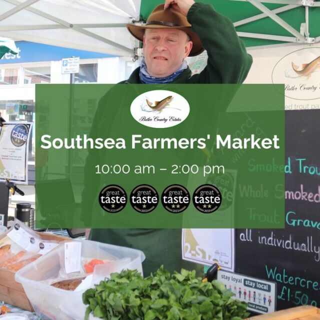 Visit us this Sunday and treat yourself to delicious smoked trout products from Southsea Farmers' Market! Catch us between 10:00 and 14:00! Unfortunately, we are unable to attend the Milford Farmers' Market this weekend, but we hope to see you again next month! You can also grab our trout products online or swing by The Troutet in Winchester every Thursday and Friday from 12-4 pm! 🎣💚⭐️🐟 #freshtrout #smokedtroutpate #smokedfish #smallbusiness #supportlocal #buylocal #localproduce #foodproducers #farmersmarket #greattaste #hampshire #hampshirefarmers #hampshirefarmersmarket #schedule #weekend #southsea