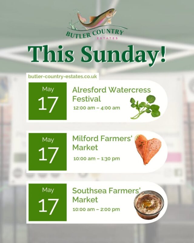 Good morning! We’ve got a wonderfully busy Sunday ahead and would love to see you! Come and support brilliant local producers while stocking up on award-winning trout fillets, pâté and more 🐟✨ 📍 This Sunday you’ll find us at: Alresford Watercress Festival ⏰ 12:00pm – 4:00pm - Milford Farmers' Market ⏰ 10:00am – 1:30pm - Southsea Farmers' Market ⏰ 10:00am – 2:00pm You can also shop online or visit the Troutlet! 📆 Open Monday to Friday ⏰ 10am – 4pm Fresh trout, friendly faces, and a weekend full of good food awaits 💚 #hampshiretrout #freshtrout #smokedtroutpate #freshsmokedtroutpate #smokedfish #smallbusiness #supportlocal #buylocal #localproduce #foodproducers #farmersmarket #greattaste #hampshire #hampshirefarmers #WatercressFestival #milford #southsea