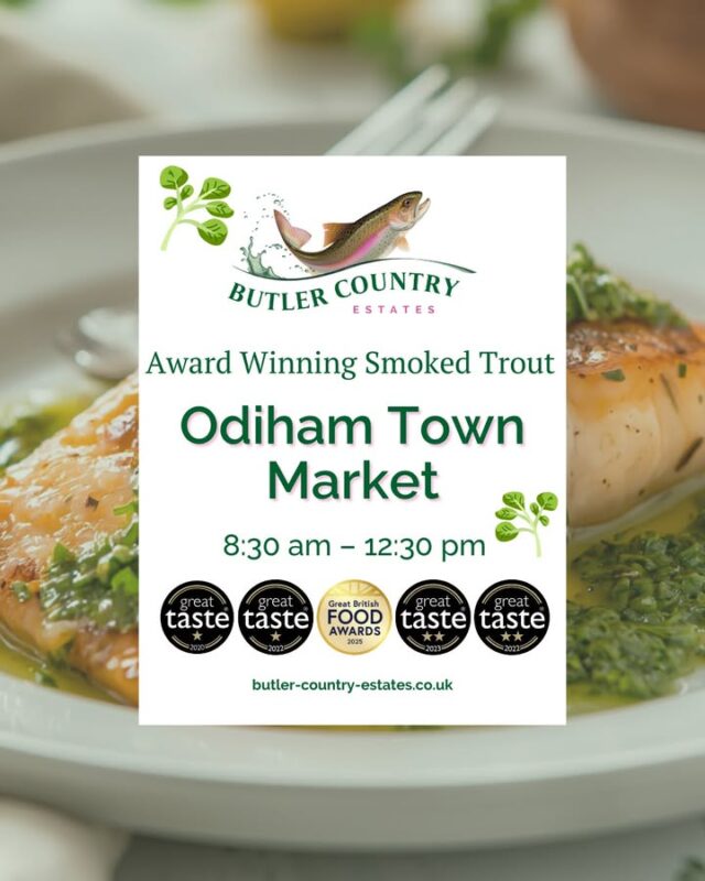 Good morning, Odiham! Start your weekend the best way and treat yourself to delicious smoked trout products for a cosy weekend! There are also plenty of amazing local stalls to visit! 💚 You can also buy our products online and at the Troutlet! 📆 Now open Monday to Friday ⏰ 10 AM – 4 PM 🎣💚⭐️🐟 #hampshiretrout #freshtrout #smokedtroutpate #freshsmokedtroutpate #smokedfish #smallbusiness #supportlocal #buylocal #localproduce #foodproducers #farmersmarket #greattaste #hampshire #hampshirefarmers #hampshirefarmersmarket #odiham #odihampeople #odihamvillage #odihamhighstreet #producer #producerlife #producerlifestyle