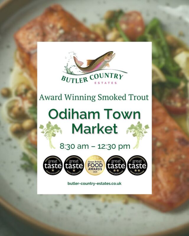 Good morning! We are at Odiham Farmers' Market this Friday with our delicious trout products! It should still be lovely weather in the morning so come along before the heat kicks in 😁 You can also buy our products online and at the Troutlet! 📆 Now open Monday to Friday ⏰ 10 AM – 4 PM 🎣💚⭐️🐟 #hampshiretrout #freshtrout #smokedtroutpate #freshsmokedtroutpate #smokedfish #smallbusiness #supportlocal #buylocal #localproduce #foodproducers #farmersmarket #greattaste #hampshire #hampshirefarmers #hampshirefarmersmarket #odiham #odihampeople #odihamvillage #odihamhighstreet #producer #producerlife #producerlifestyle