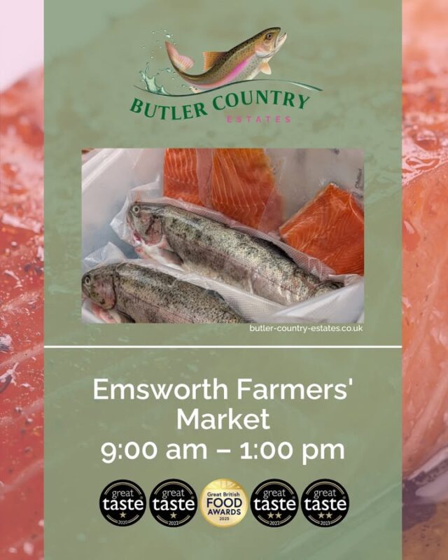 Good morning Emsworth, Come visit us this wonderful Saturday for all of our delicious trout goodies and support lots of amazing producers!! 📍 Emsworth Farmers’ Market — 9:00 am – 1:00 pm You can also buy our products online and at the Troutlet! 📆 Now open Monday to Friday ⏰ 10 AM – 4 PM #hampshiretrout #freshtrout #smokedtroutpate #freshsmokedtroutpate #smokedfish #smallbusiness #supportlocal #buylocal #localproduce #farmersmarket #awardwinner #awardwinning #thetroutlet #emsworth #emsworthlife #emsworthmarket