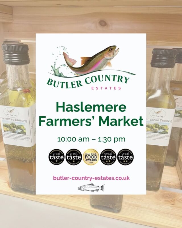 Good morning! We are at Haslemere Farmers' Market today! Explore wonderful stalls this Saturday! You can also buy our products online and at the Troutlet! 📆 Now open Monday to Friday ⏰ 10 AM – 4 PM ⭐️💚🐟🎣⭐️ #hampshiretrout #freshtrout #smokedtroutpate #freshsmokedtroutpate #smokedfish #smallbusiness #supportlocal #buylocal #localproduce #foodproducers #farmersmarket #greattaste #hampshire #hampshirefarmers #hampshirefarmersmarket #haslemere